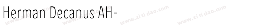 Herman Decanus AH字体转换